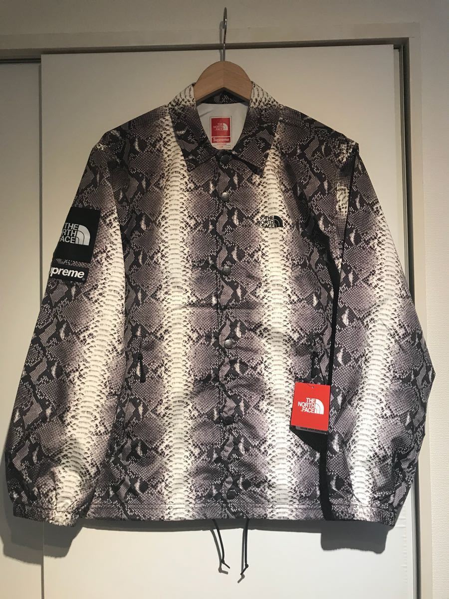 新品タグ付正規品☆Supreme × The North Faceシュプリーム×ノースフェイス☆Snakeskin Taped Seam Coaches Jacket コーチジャケット Sの画像1