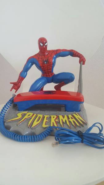 90s スパイダーマン テレフォン USA限定 箱付き 電話機 開封品 レア物 送料無料_画像2