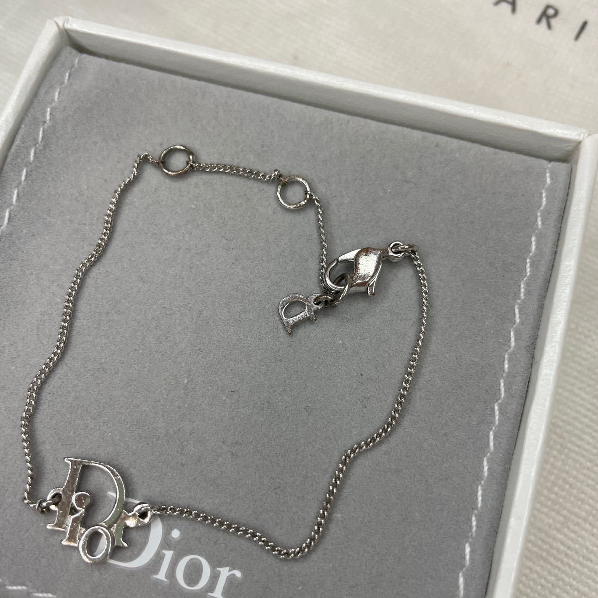 極美品 Christian Dior クリスチャンディオール ロゴ ブレスレット