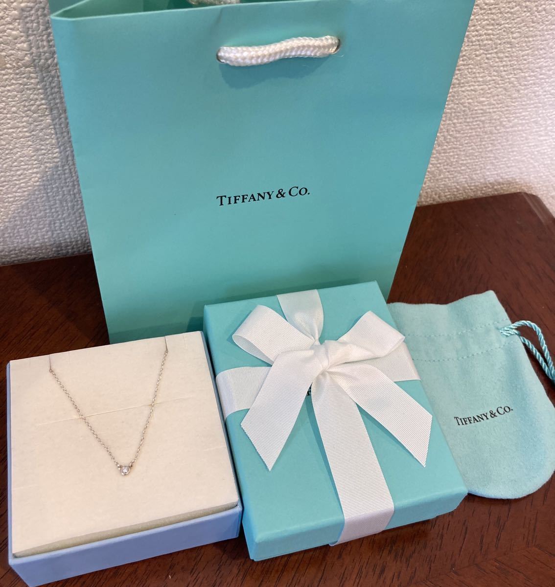 新品 正規品 ティファニー tiffany&co ネックレス バイザヤード ダイヤモンド 0,05ct シルバー ケース巾着紙袋リボン ダイヤ プレゼントに