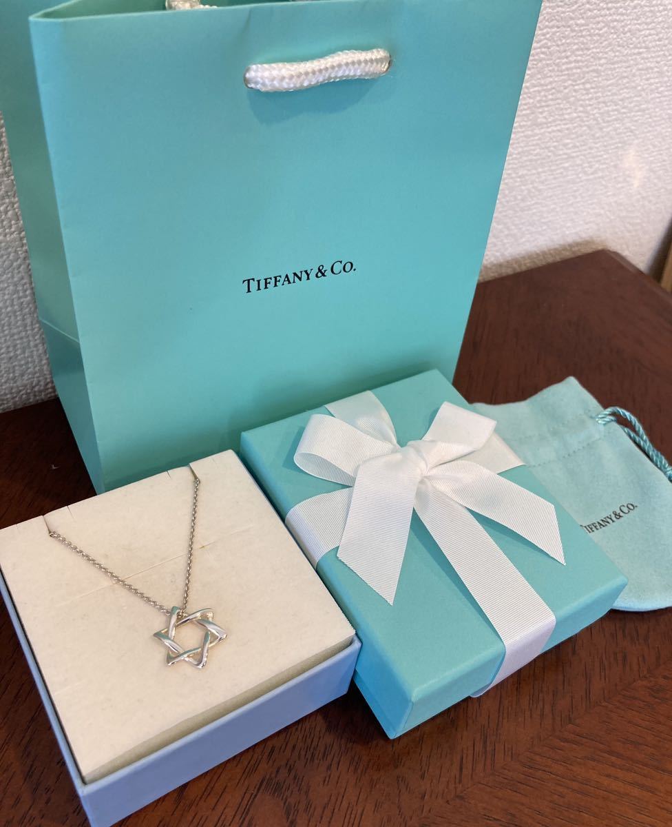 新品 正規品 ティファニーアンドコー tiffany&co ネックレス ダビデ シルバー ケース巾着紙袋リボン 箱 スターオブダビデ 星 スター_画像10