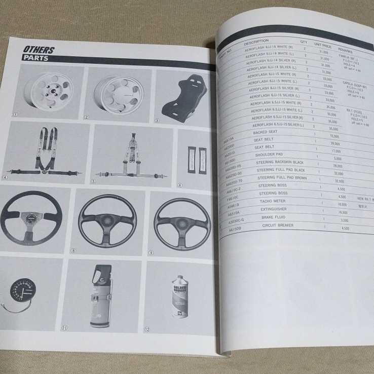  Mazda Speed parts catalog 88-89 RX-7 Familia Festiva FC3S RE-20B RE-13B MAZDASPEED PARTS CATALOGUE 1988-1989