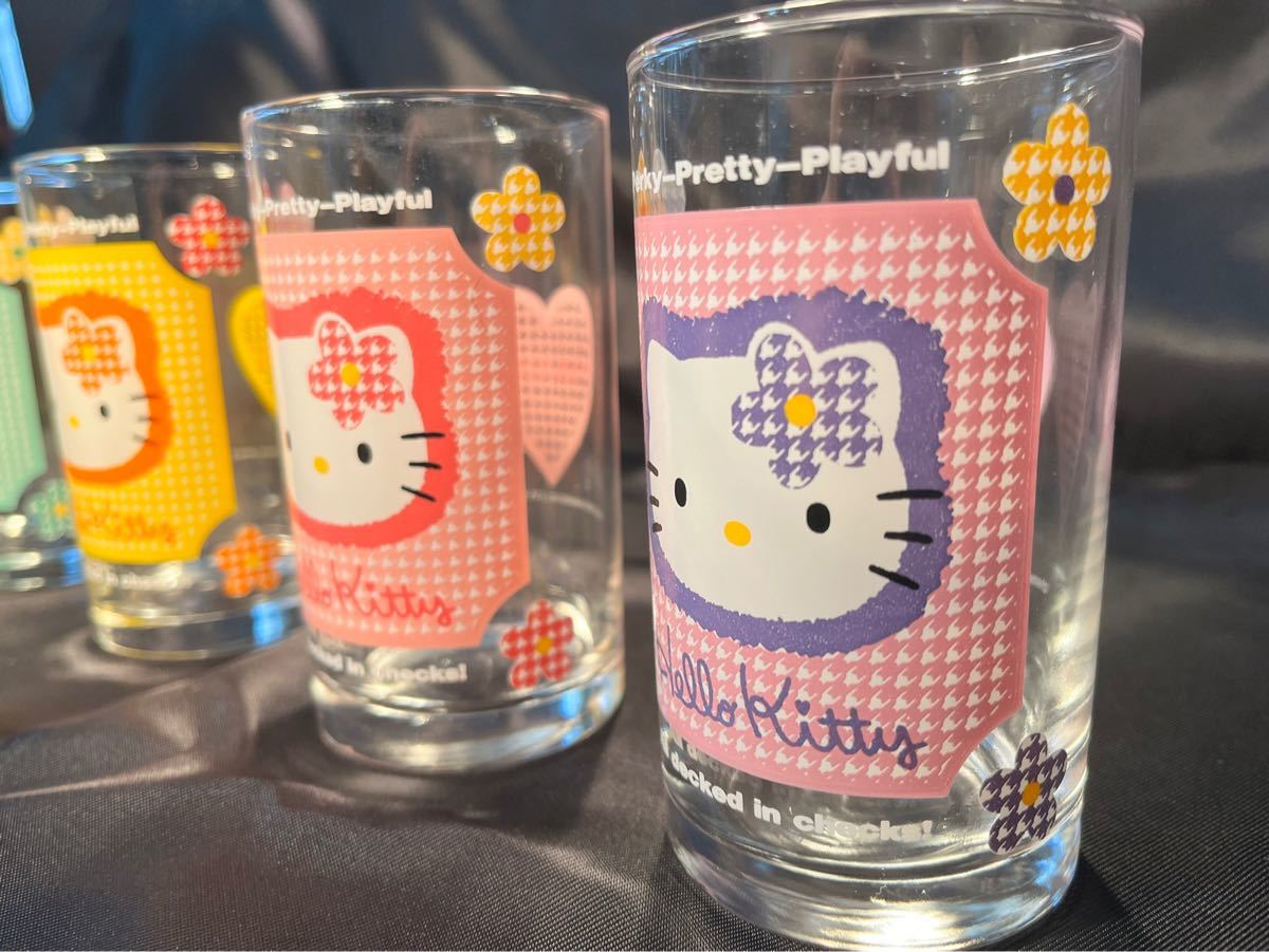 【Hello Kitty】ハローキティ アソート グラス ５個 セット カラフル キュート コップ タンブラー サンリオ