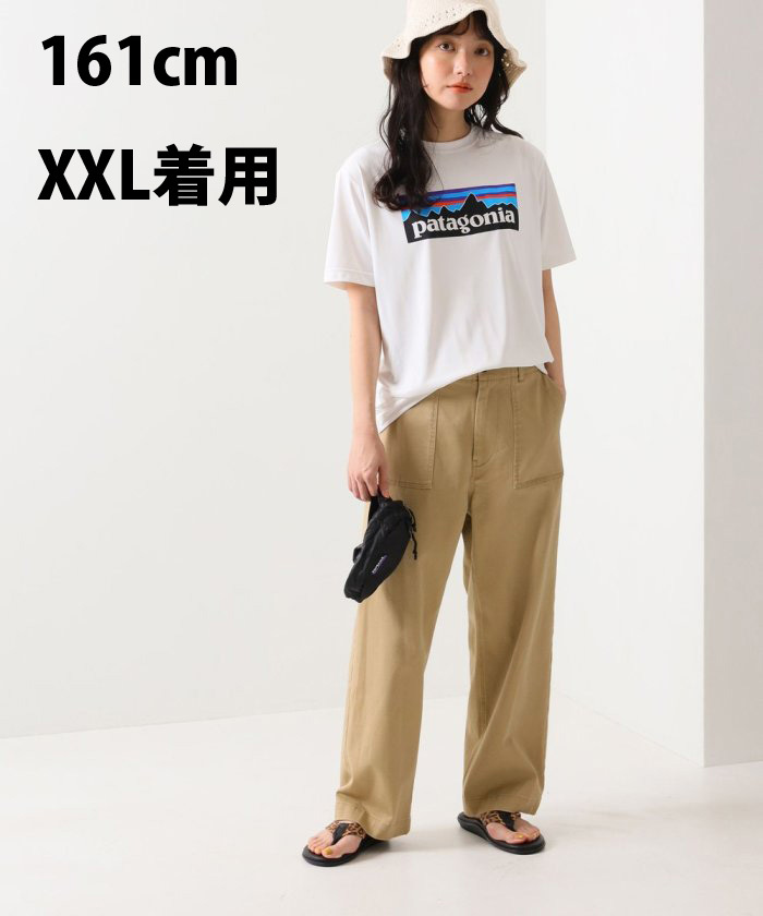 レディースL 新品正規品パタゴニア ボーイズXXL キャプリーン クール デイリーTシャツ 白 ホワイト 62420 半袖 PATAGONIA P-6 ロゴ