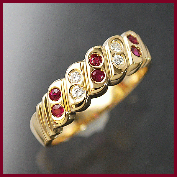 天然 ルビー ダイヤモンド リング0.14ct k18 z wwtrain.co.uk