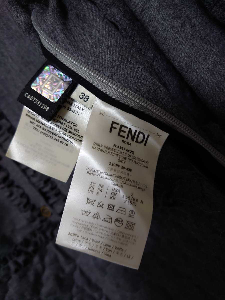 Fendi 2020aw フランネルドレス ワンピース グレー ccorca.org