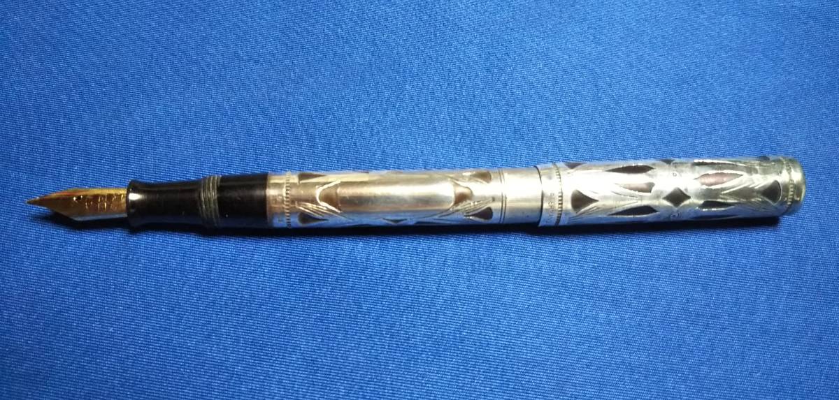 WATERMAN 452 1/2 V Sterling Basketweave Filigree fountain pen 
