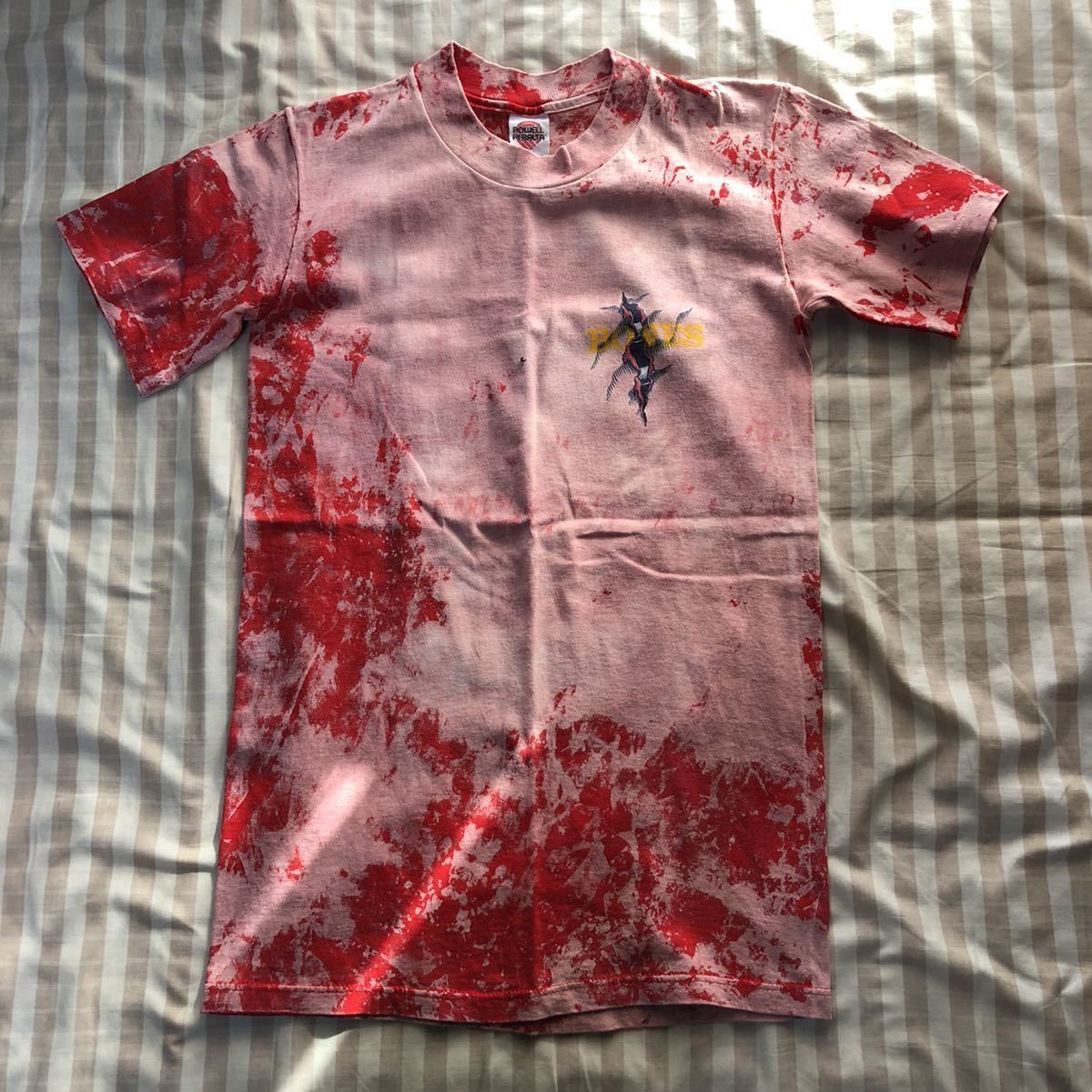 80s POWELL PERALTA タイダイ ブリーチ Tシャツ S BONES 80s POWELL PERALTA タイダイ ブリーチ Tシャツ S BONES
