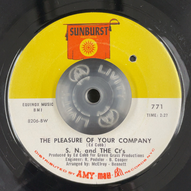 S. N. And The Ct's / Maria (Love And Music) / The Pleasure Of Your Company 7inch Vinyl Record (アナログ盤・レコード)_画像1