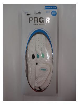 # запястье длина . использование!! PRGR кожзаменитель PRGR обе рука женский Golf перчатка [19cm/ белый & зеленый ]PGL-17W