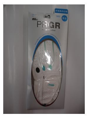 # запястье длина . specification!! PRGR кожзаменитель PRGR обе рука женский Golf перчатка [20cm/ белый & зеленый ]PGL-17W