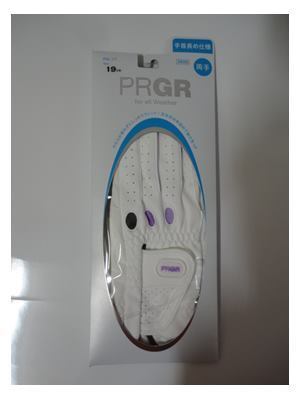 # запястье длина . specification!! PRGR кожзаменитель PRGR обе рука женский Golf перчатка [19cm/ белый & лиловый ]PGL-17W