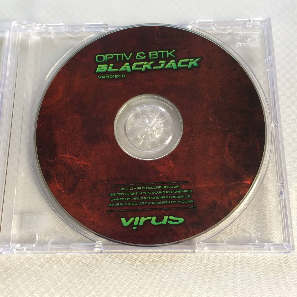 廃盤 ドラムンベース★Optiv & BTK / Blackjack 輸入盤CD Virus Recordings★Electronic＞Drum n Bass 検ED RUSH/MINDSCAPE/SYNCOPIX_画像9