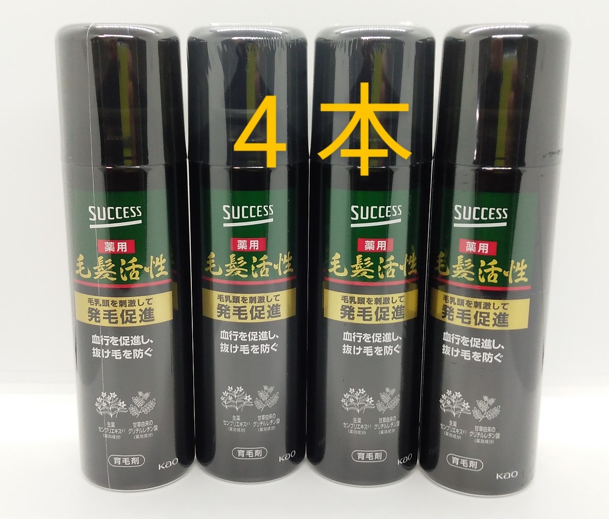 花王サクセス薬用毛髪活性育毛剤　4本