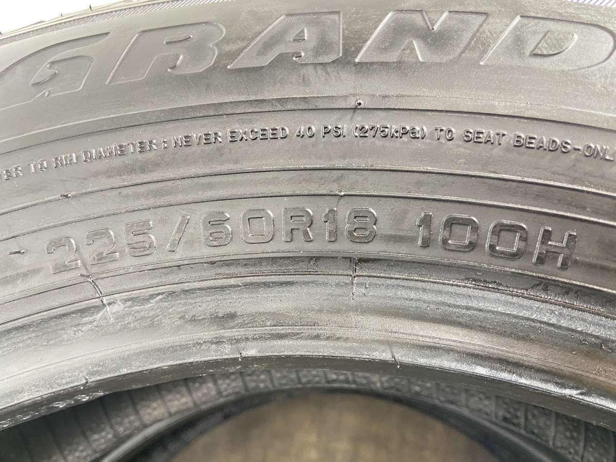 中古タイヤ サマータイヤ 2本セット 225/60R18 ダンロップ グラントレック PT3_画像4