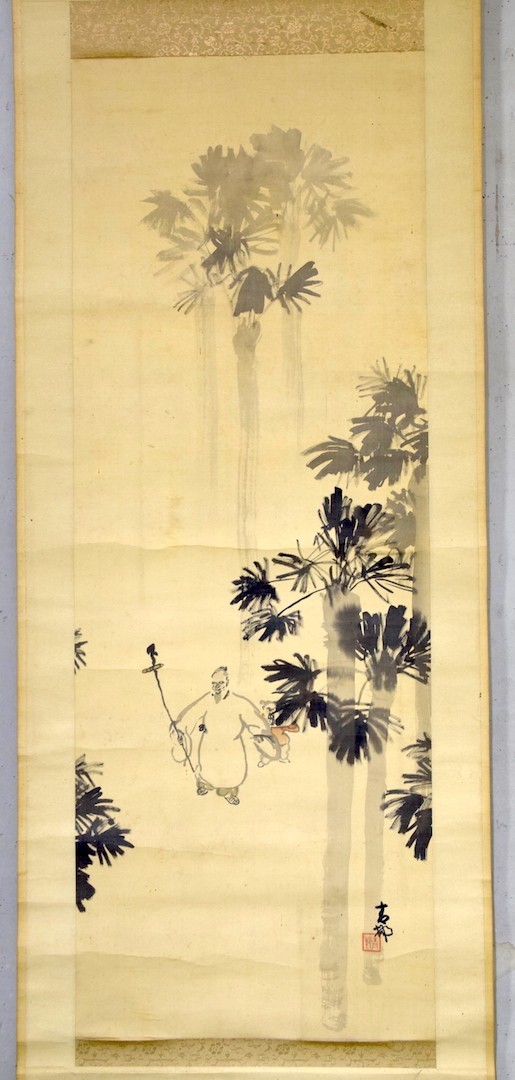 [ Tokyo . large name ...] front rice field blue .[.... person ] hanging scroll Japanese picture water .. rice field half old .. writing exhibition three etc. . culture order . chapter ukiyoe [ genuine work ] y91614805