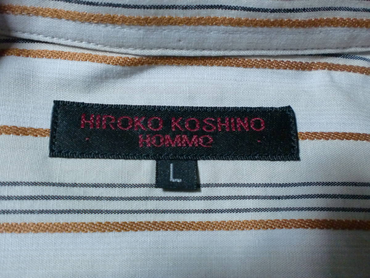 HIROKO KOSHINO HOMME　ヒロココシノ オム メンズ長袖シャツ　　サイズ L 胸囲 94～102 5145円の商品　　　　ta-21_画像4