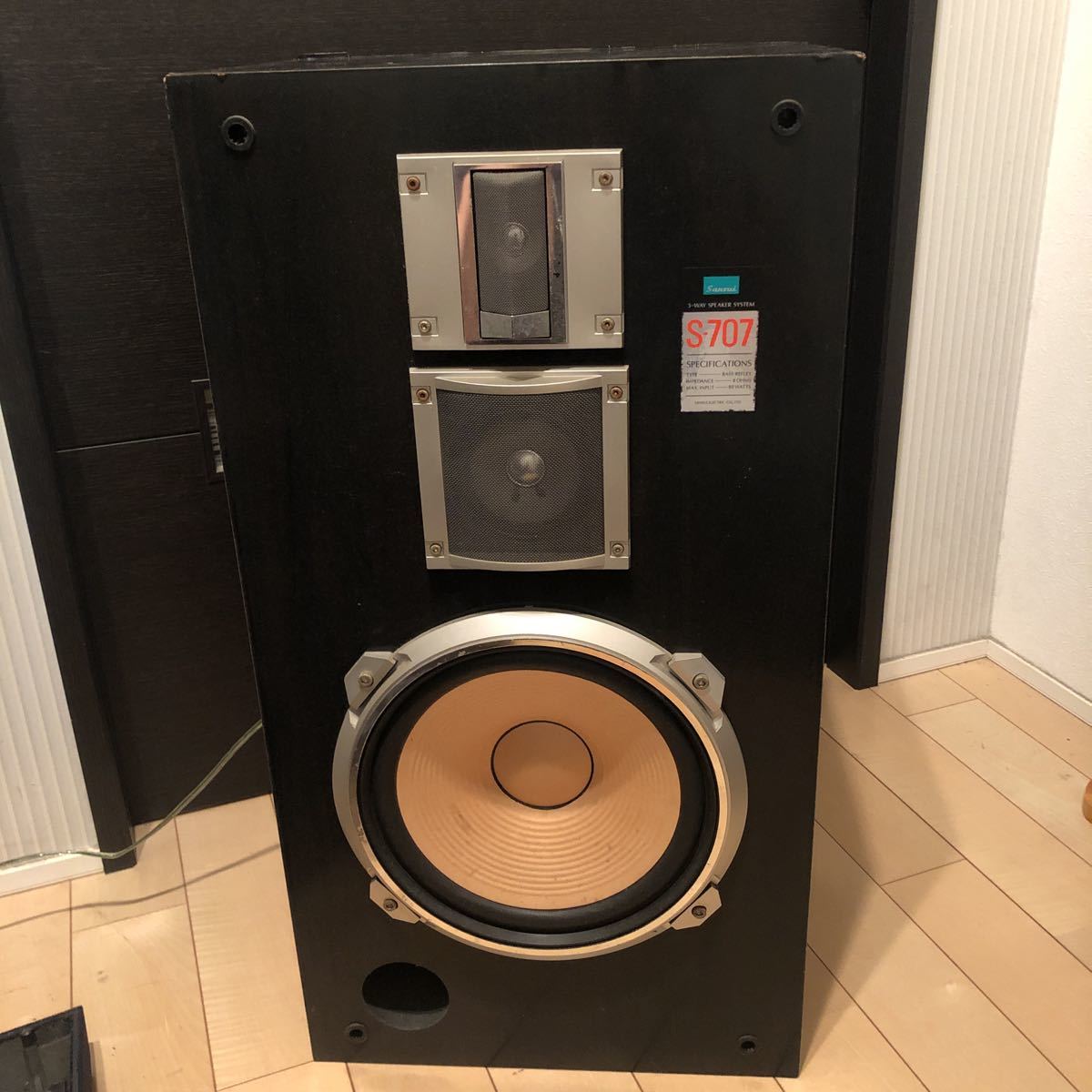 SANSUI サンスイ S-707 3way SPEAKER SYSTEM スピーカー システム オーディオ機器_画像2