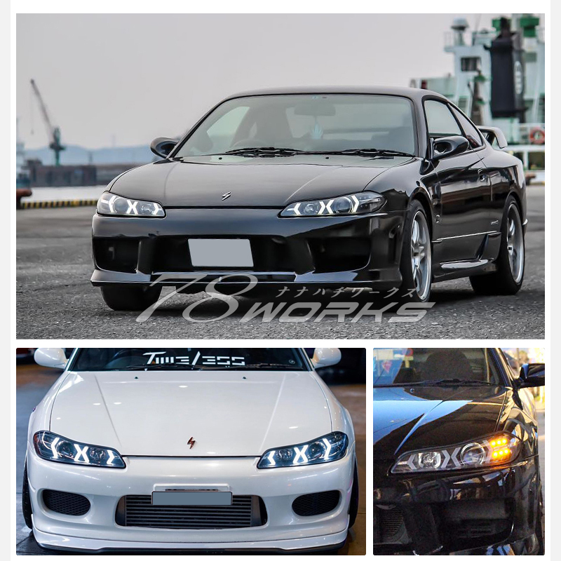 在庫あり LED 流れるウインカー S15 シルビア ヘッドライト V4