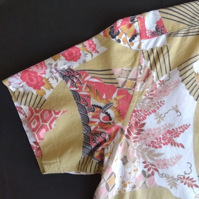  beautiful goods * Takeo Kikuchi aloha shirt size 2 peace pattern men's M tradition writing sama summer thing .. want pattern kimono pattern . collar shirt 