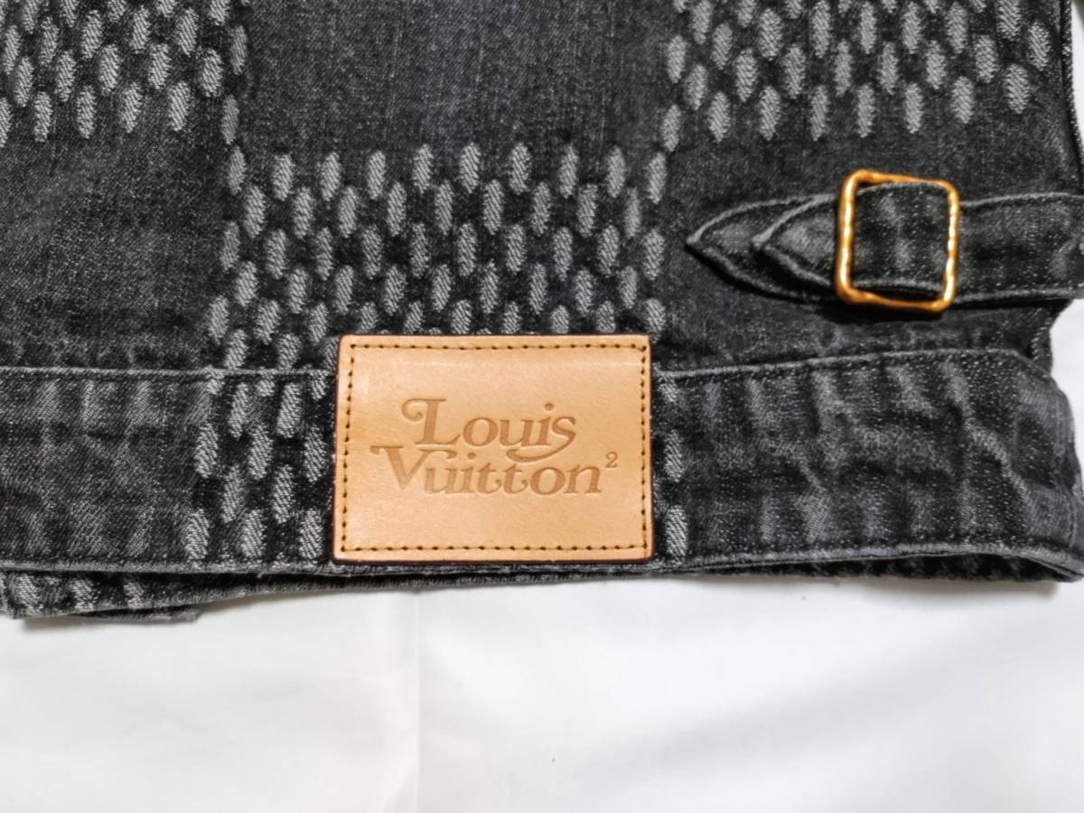 LOUIS VUITTON ルイヴィトン ジャイアントダミエ ウェーブス モノグラム デニムジャケット 48_画像4