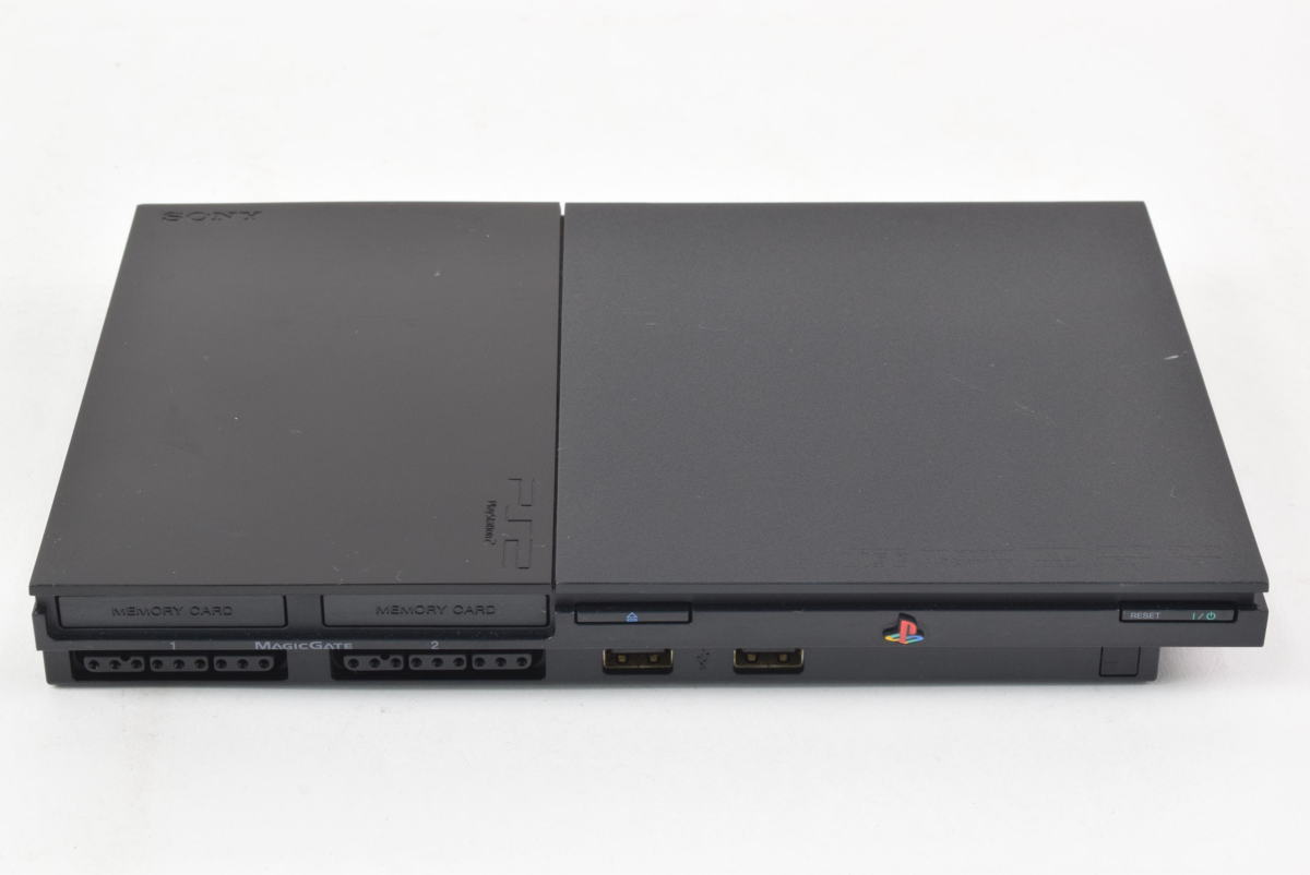 プレイステーション2 本体 中古 PS2 動作確認済み ソニー SONY SCPH-90000 CB チャコール ブラック 薄型 ①_画像2