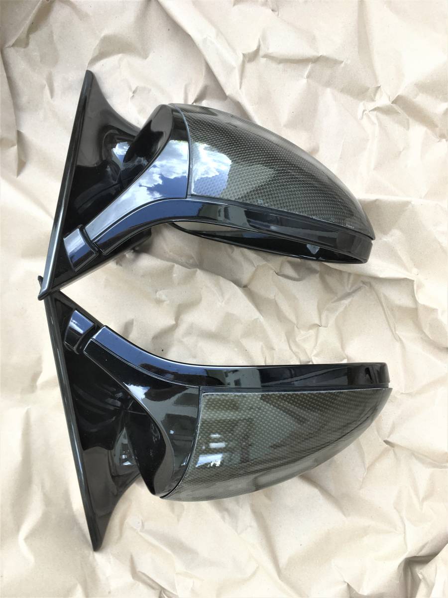  original rare gloss black body M3 E92 door mirror left right set carbon pattern mirror cover attaching BMW original 