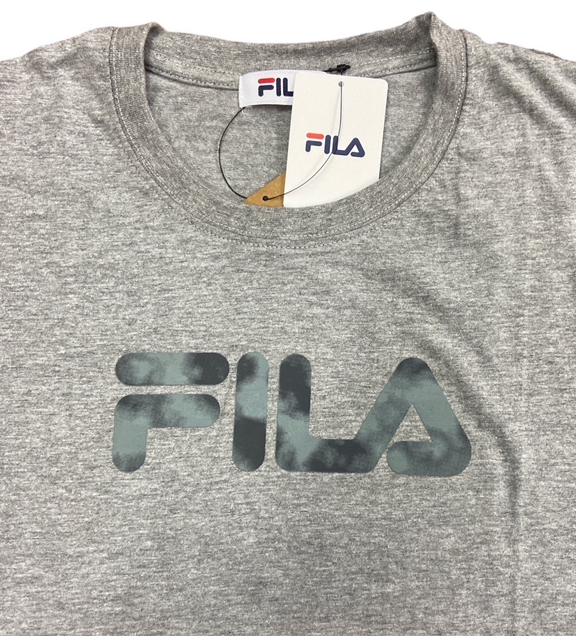 ★即決★新品タグ付 FILA フィラ ブランド★メンズ 紳士★タイダイ風ロゴ柄 プリント 天竺 半袖Tシャツ/グレー★Lサイズ ￥2090_画像6