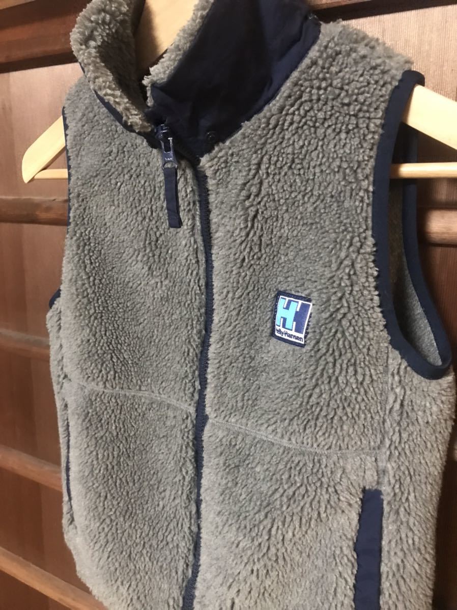 ヘリーハンセン HELLY HANSEN ボアベスト ベスト フリースベスト グレー　ネイビー　キッズ　120_画像4