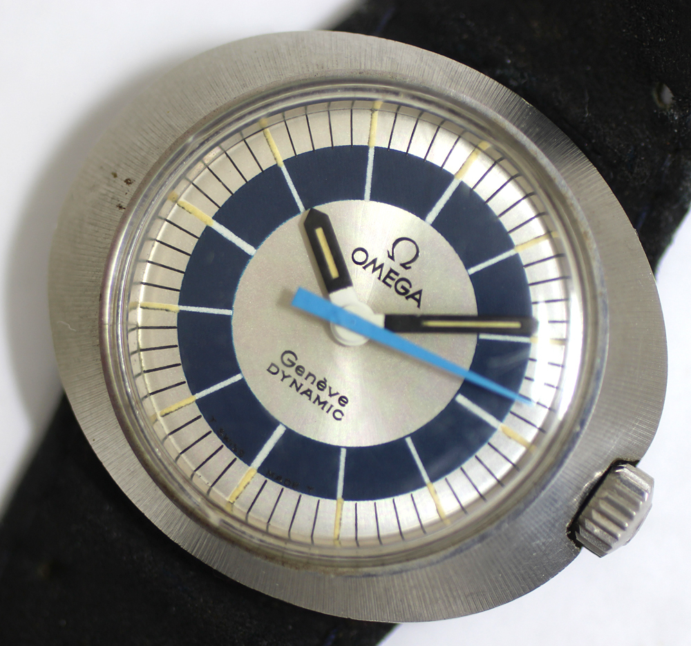 【OMEGA】オメガ　Geneve DYNAMIC　ジュネーブ ダイナミック TOOL 102　手巻き　シルバー×ブルー　レディース　腕時計_画像1