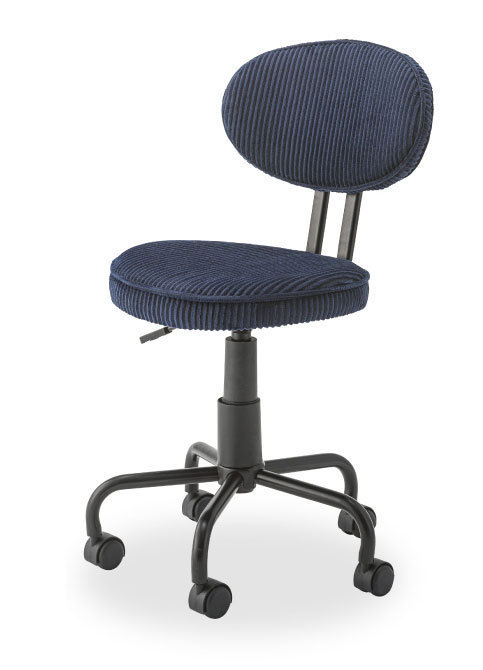 シンプルなデザインでさまざまなシーンで活躍するデスクチェア ネイビー 事務椅子 パソコンチェア チェア イス 椅子 回転椅子 回転イス ガ