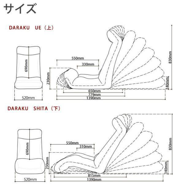 【送料無料】日本製カバーリング座椅子/下typeタスクネイビー_画像3