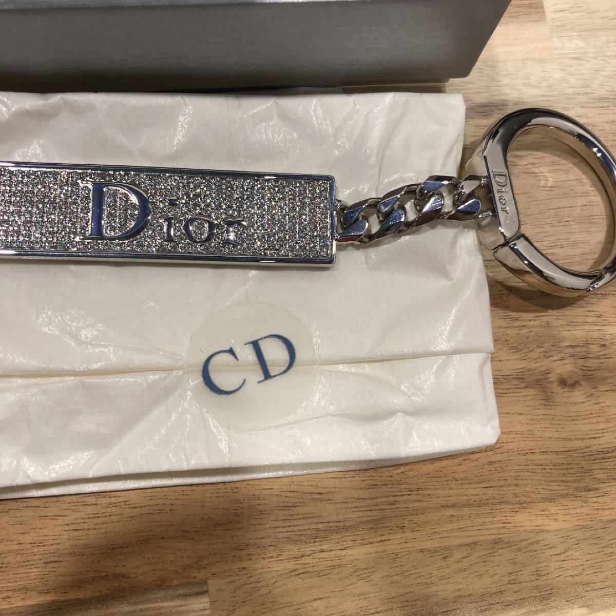 良質 レア Christian Dior スパンコール キーホルダー - キーホルダー