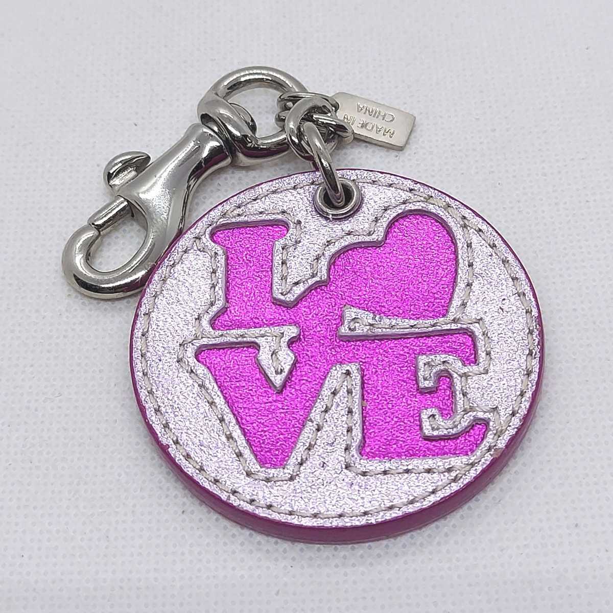  Coach COACH LOVE motif charm bag charm key holder 