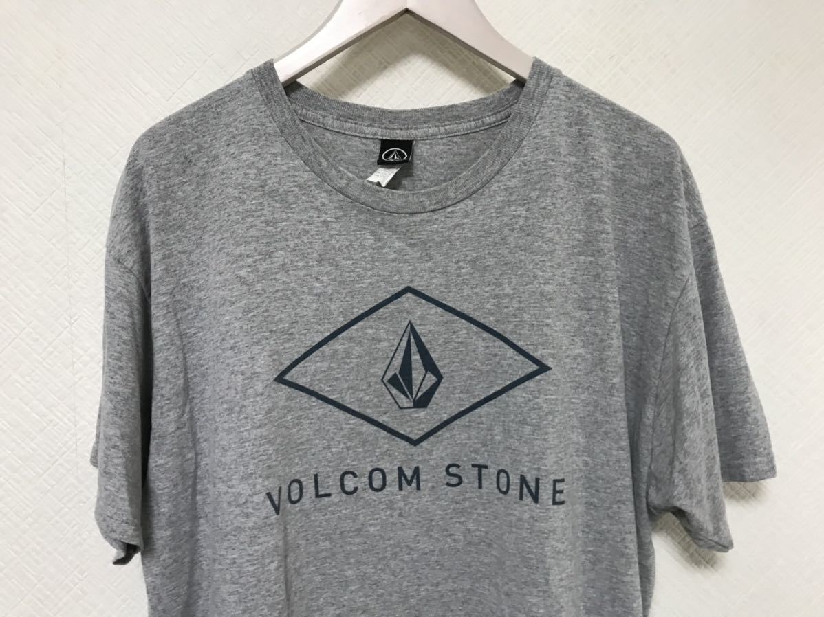 本物ボルコムVOLCOMロゴプリントコットン半袖デカTシャツアメカジサーフビジネスストリートスケーターメンズLメキシコ製グレー_画像2