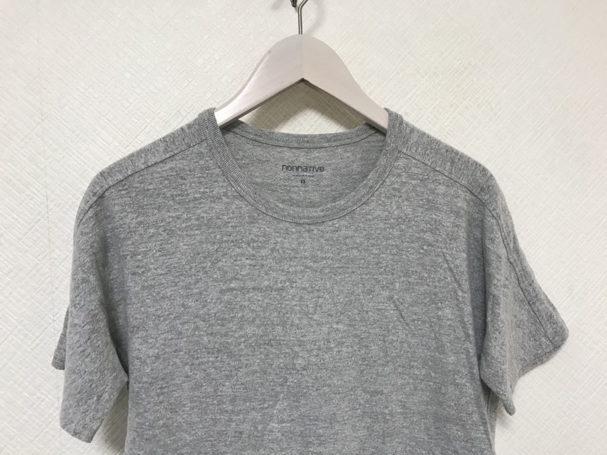  genuine article Nonnative nonnative cotton rayon short sleeves T-shirt American Casual business suit men's S gray made in Japan 0