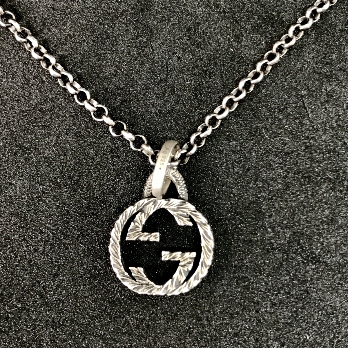 M2622 美品 GUCCI グッチ GG ロゴ ネックレス Ag 925 シルバー