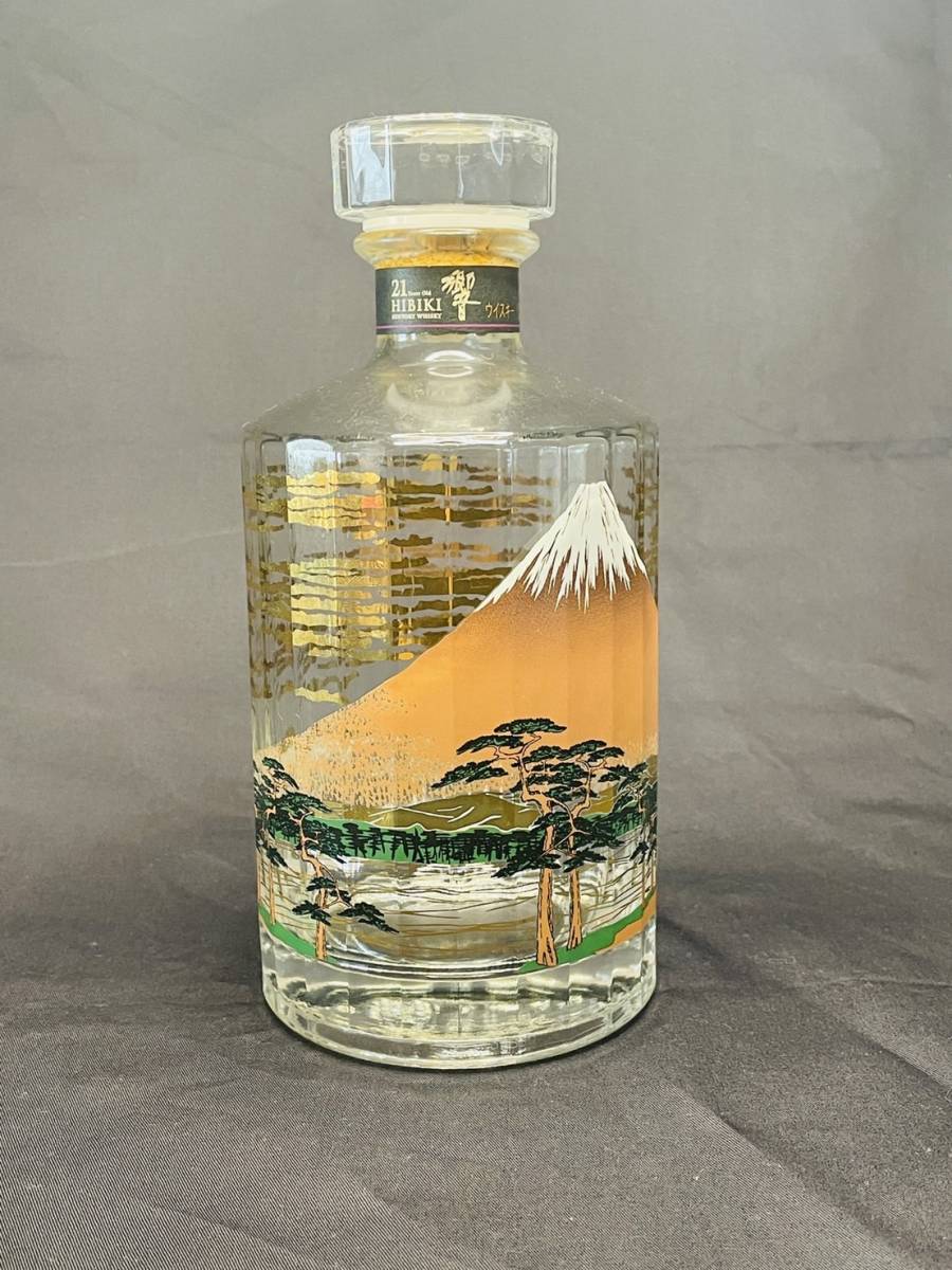 空瓶☆サントリー 響 21年 意匠ボトル 富士風雲図 空きボトル SUNTORY