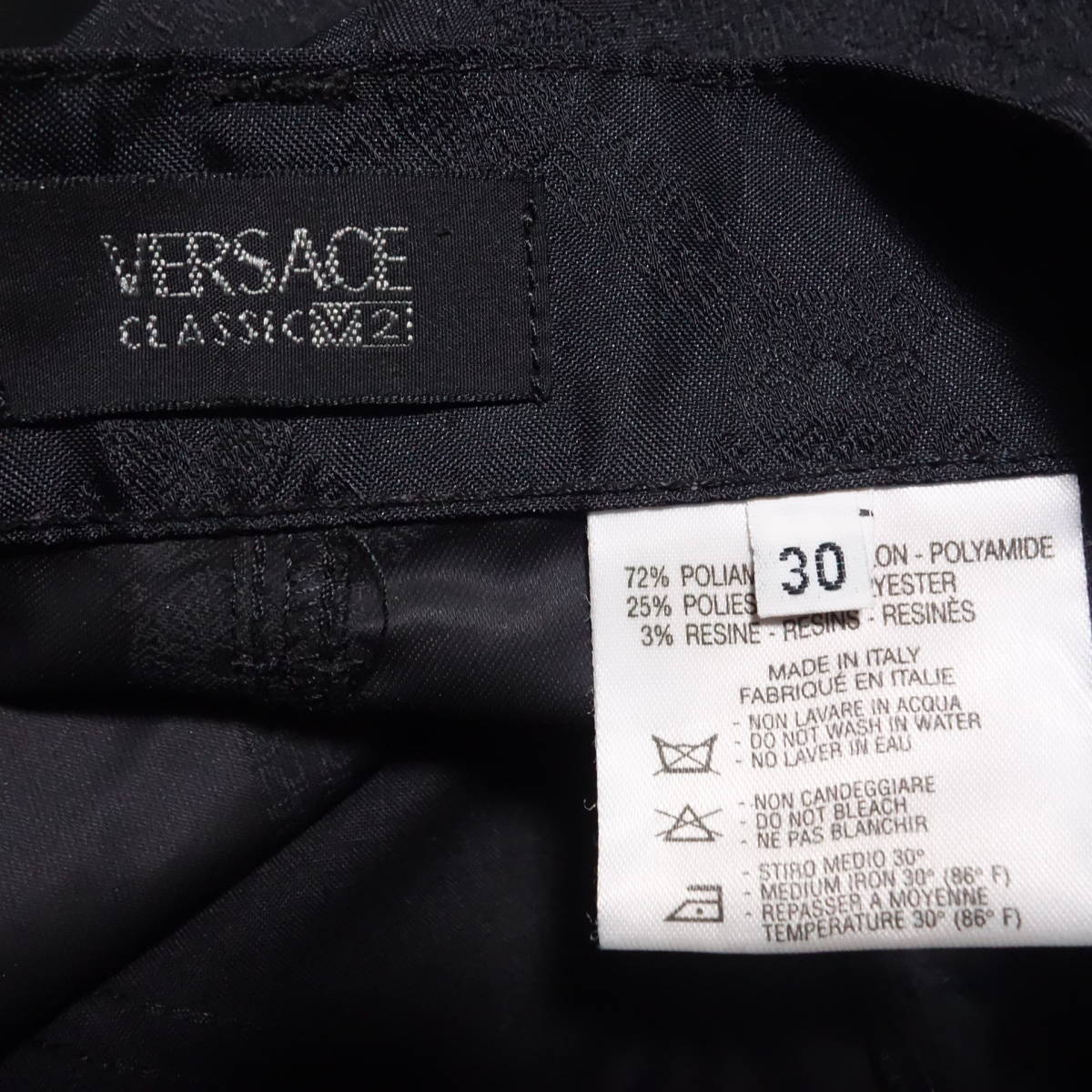 X37★新品同様★ヴェルサーチ VERSACE★メンズ ロゴ総柄 パンツ30_画像6