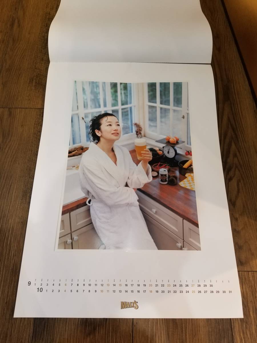 ■【41966】未使用貴重品★MOLT'S　モルツ　鈴木京香　1998　CALENDAR　折り目無し　袋入り■_画像8