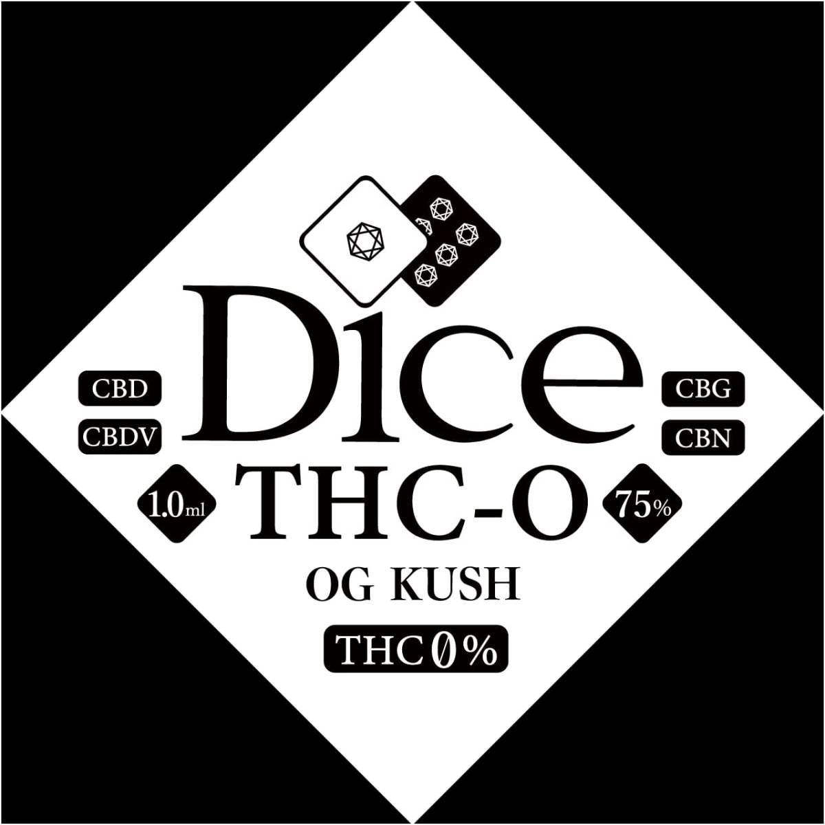 Dice THC-O 75％ 1.0ml 【OG KUSH】 THE WORLD is YOURS