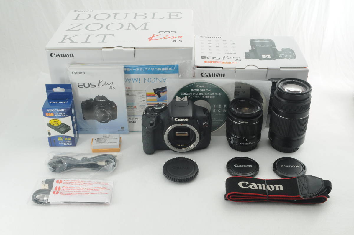 在庫有り お買い得 Canon EOS KISS X5 Wズームキット - デジタルカメラ