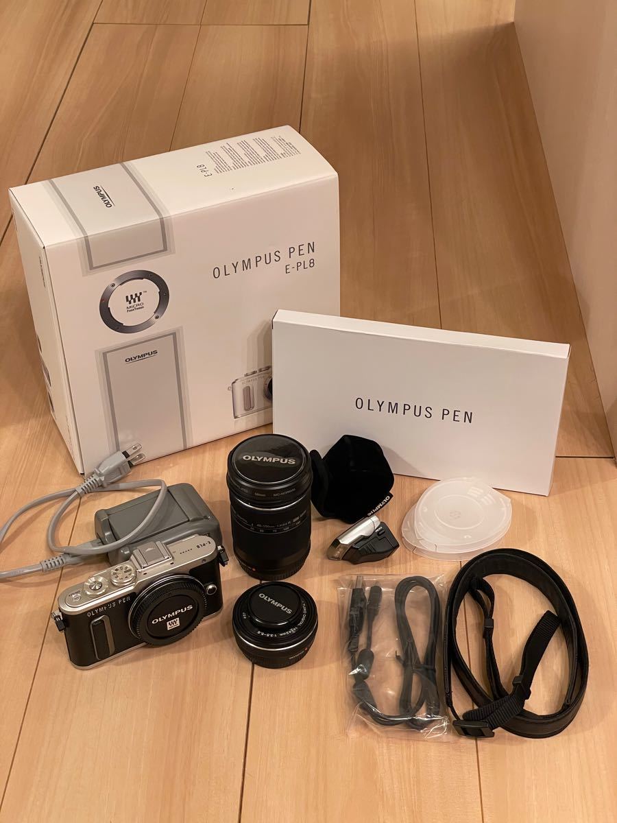 OLYMPUS ミラーレス一眼 E-PL8 ダブルズームキット ブラック