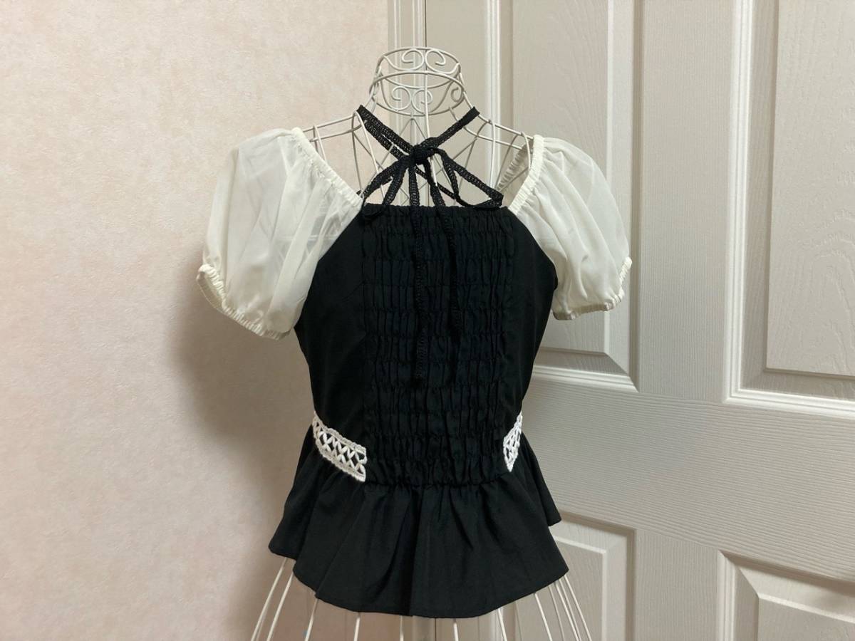 希少♡アクシーズファム♡ビスチェ風トップスブラウス♡y2k 新品 axes femme ビスチェ風ブラウス☆アクシーズファム