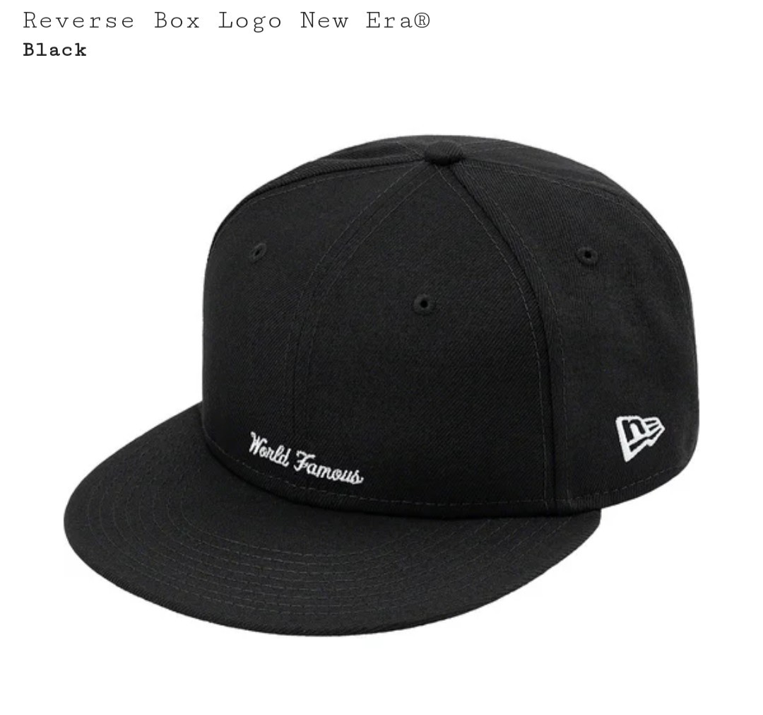 国内正規品　新品未使用　Supreme Reverse Box Logo New Era　Black 7-1/4 シュプリーム　リバース　ボックスロゴ　ニューエラ　黒_画像1