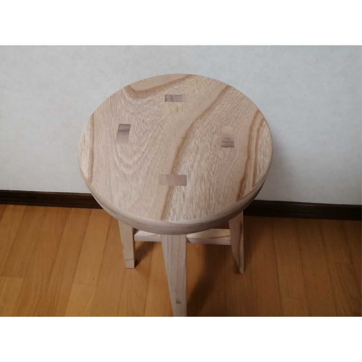 木製スツール　高さ52cm　丸椅子　stool 　猫犬