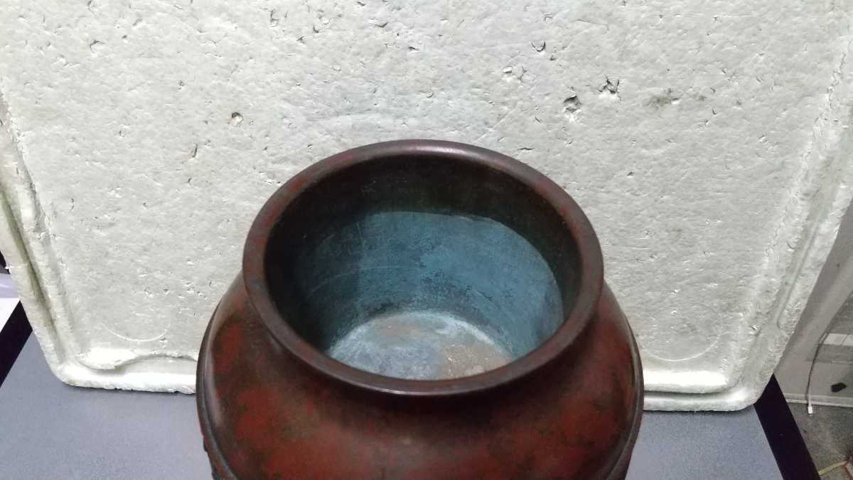 花器 銅製 古い 中国 高さ23cm 花瓶 煎茶道具 銅製 | mankey.gr