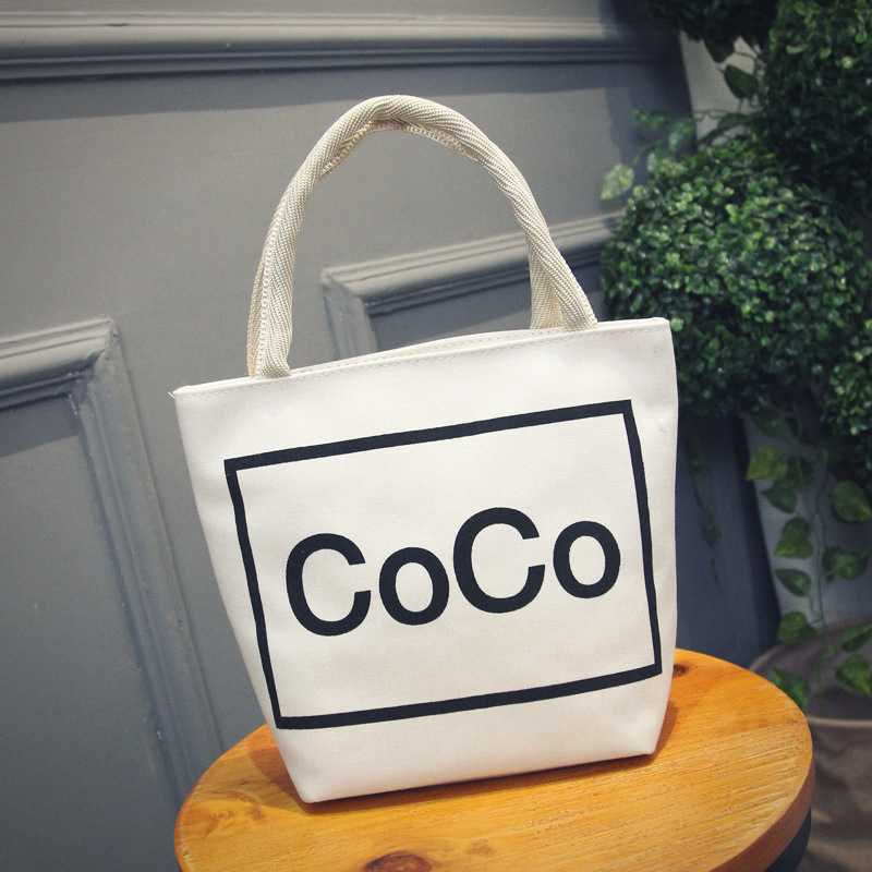 COCOデザインプリント デカロゴ トートバッグ エコバッグ キャンバスバッグ カバン 買い物袋 shop bag _画像2