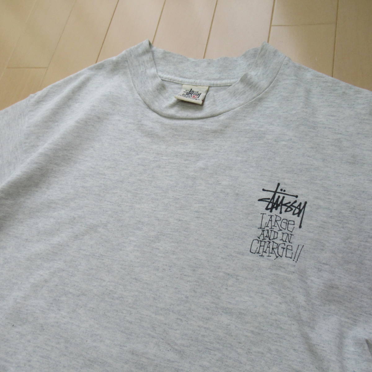 ☆即決送込☆ L 90s STUSSY ゾウ T-shirt Tee 半袖 old oldstussy