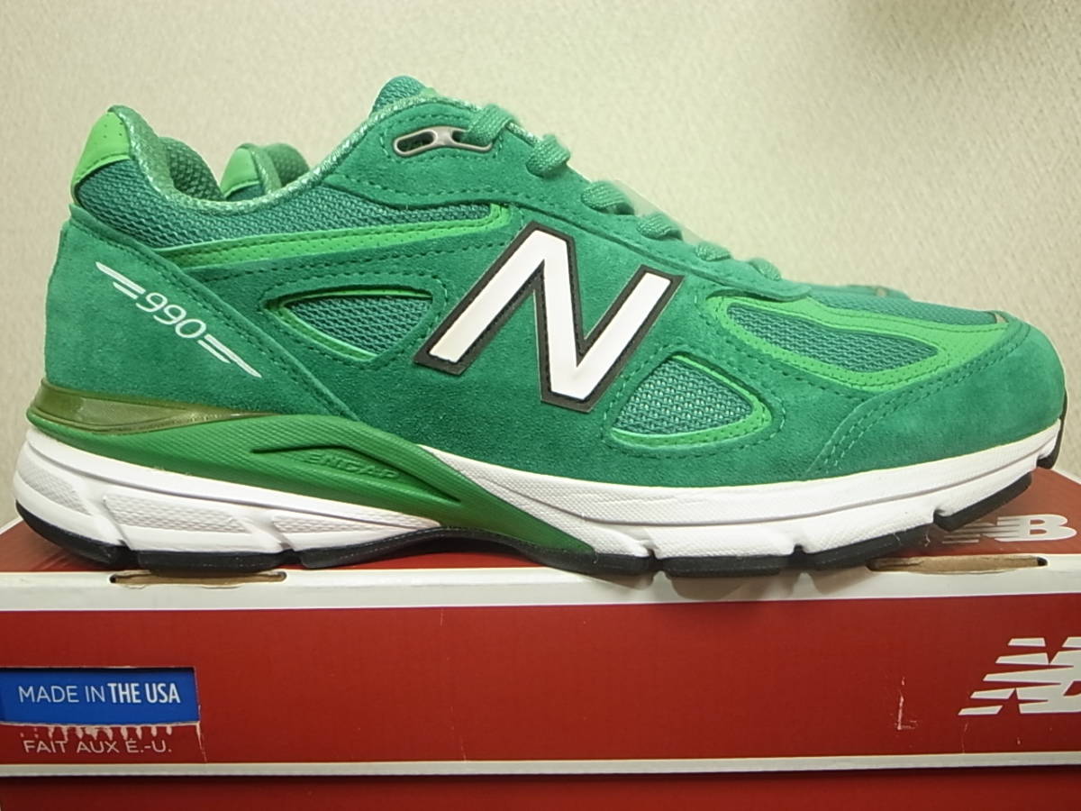 USA製M990NG4新品27cmグリーン990v4セントパトリックスデー四つ葉
